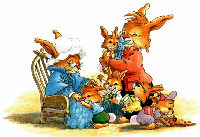 семья кроликов